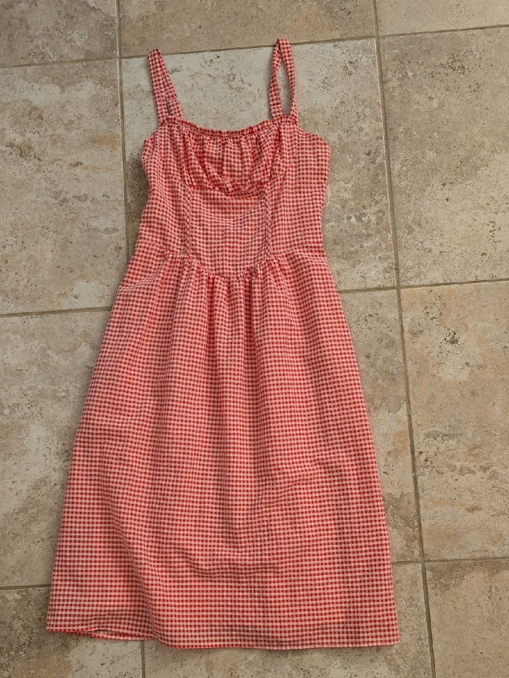 wild fable Red Gingham Midi Dress